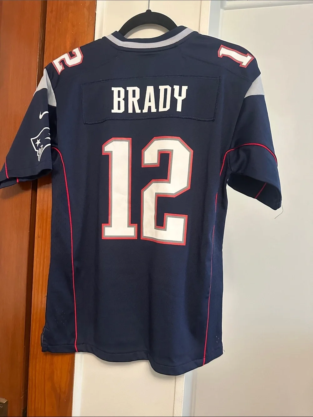 Nike Kids Patriots #12 Navy, White & Red Football Jersey